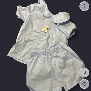 Adorable Light Blue Baby Outfit